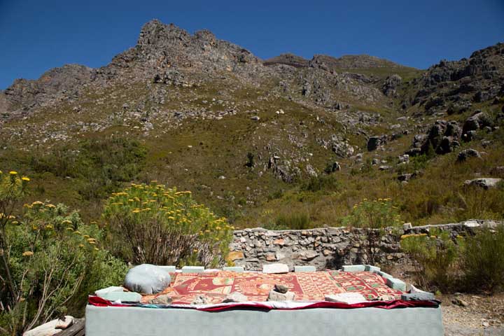 Grave in mountain context