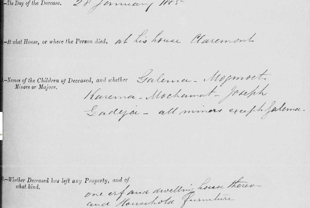 Death Notice - Abdullah Slamang, second half