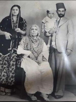 Family photo in India, circa 1946